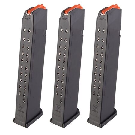 Glock Magazine 9mm Luger 24RD for Glock 17/34 Black 3/Pack