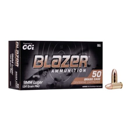 CCI Blazer 9mm Luger 124gr Full Metal Jacket 50/Box (Free shipping on 1000 Rounds)