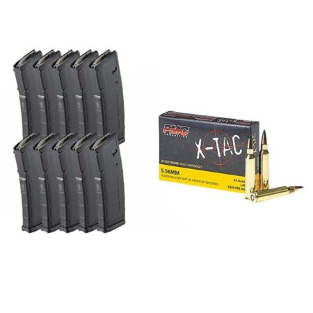 X-TAC 5.56 NATO 62gr LAP Green Tip 1000RD & PMAG 30RD 10PK (Use code scholar10 for free shipping)