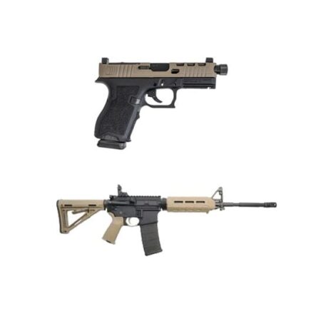 PSA 16" Nitride 5.56 NATO MOE Rifle & PSA Dagger Compact 9mm Pistol w/ SWR RMR Slide & Rear Sight Rear